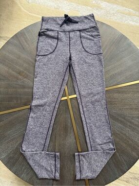 Lululemon Women’s Heather Purple Stretch Knit Leggings with Drawstring Waist